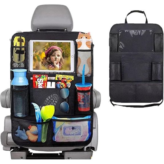 Backseat Organizer with Tablet Holder and Storage Pockets