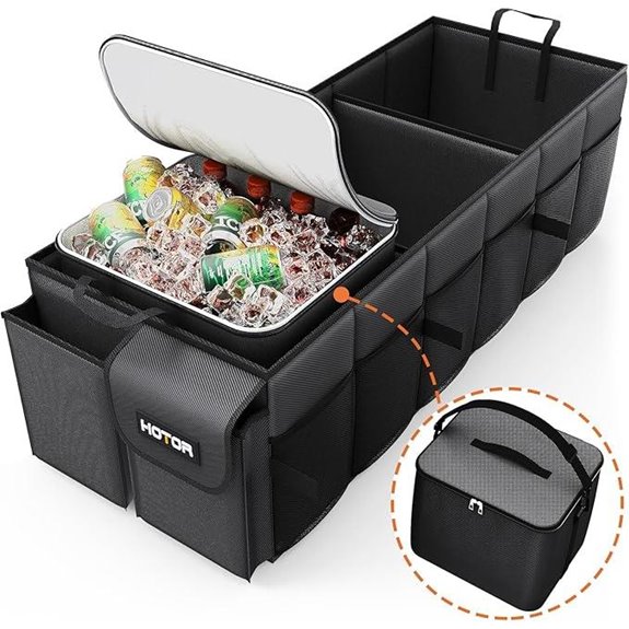 HOTOR Car Trunk Organizer with Cooler 3 Compartments