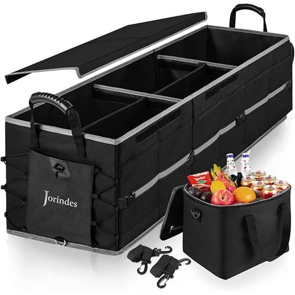 Car Trunk Organizer with Cooler and Dividers