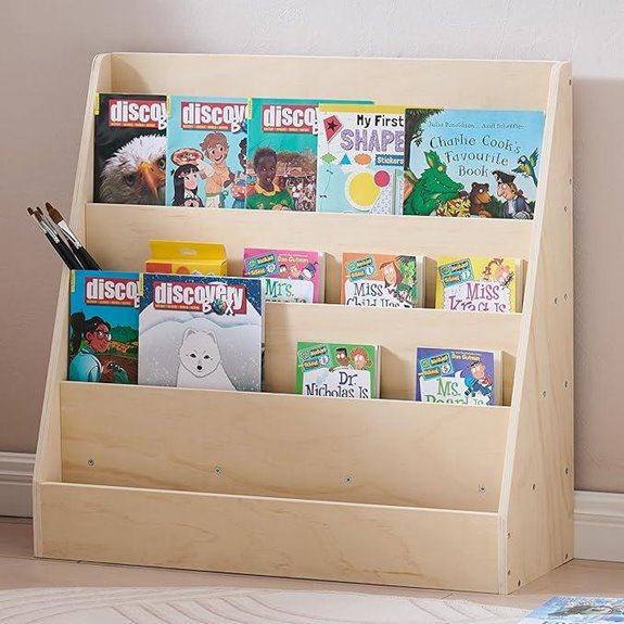 Montessori 5-Tier Kids Bookshelf & Organizer