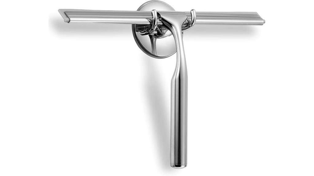 chrome shower squeegee with hook