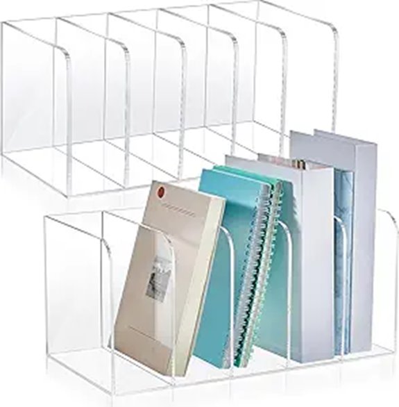 Suzile Clear Acrylic Magazine Holders (2 Sets)
