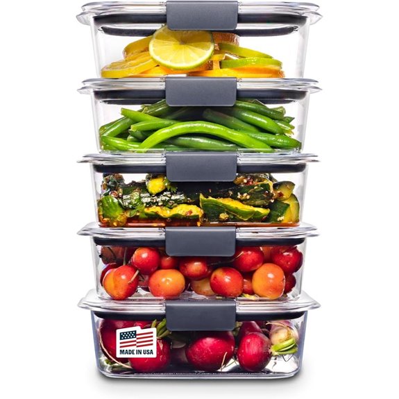Rubbermaid Brilliance Food Storage Set of 5