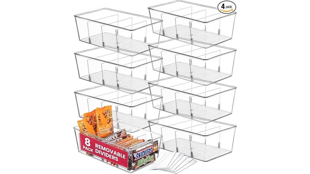 clear pantry storage bins
