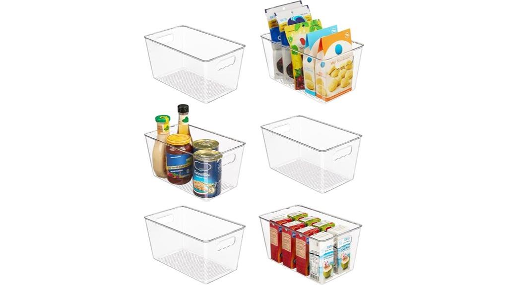 clear plastic pantry bins