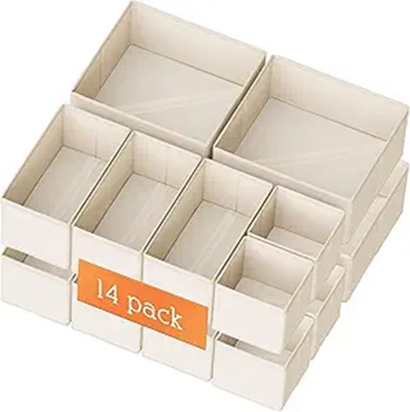Criusia 14 Pack Drawer Organizer for Clothes