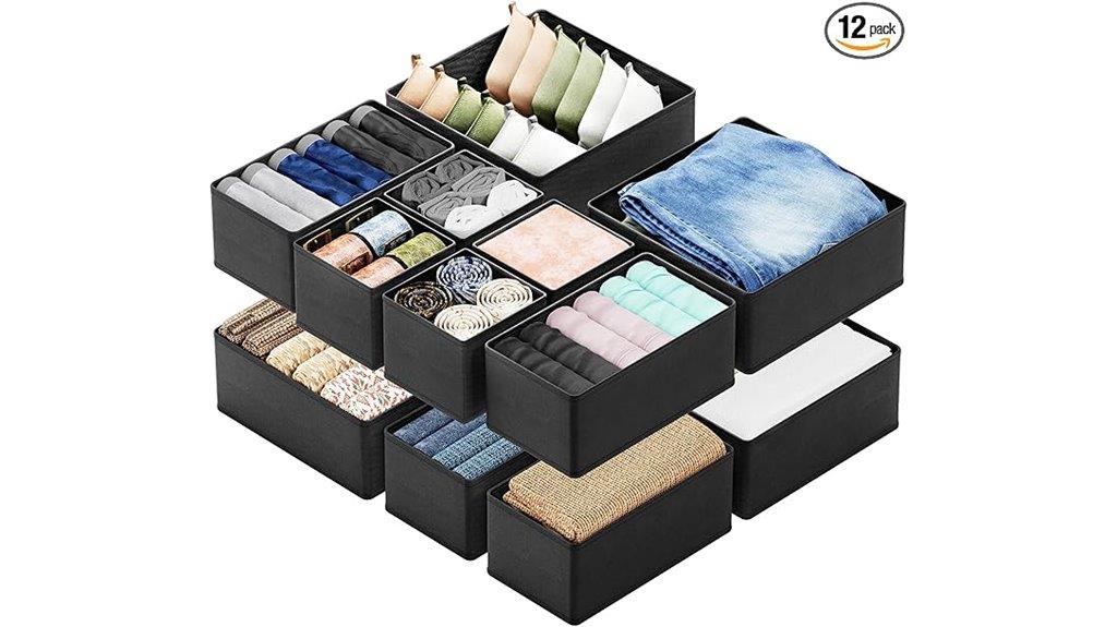 clothes storage drawer bins
