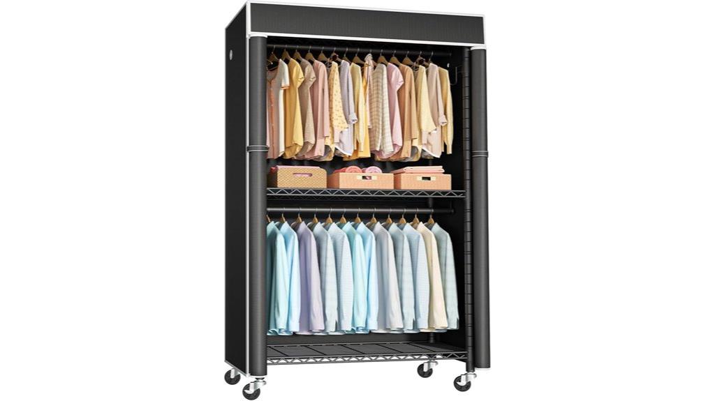 clothing rack with cover