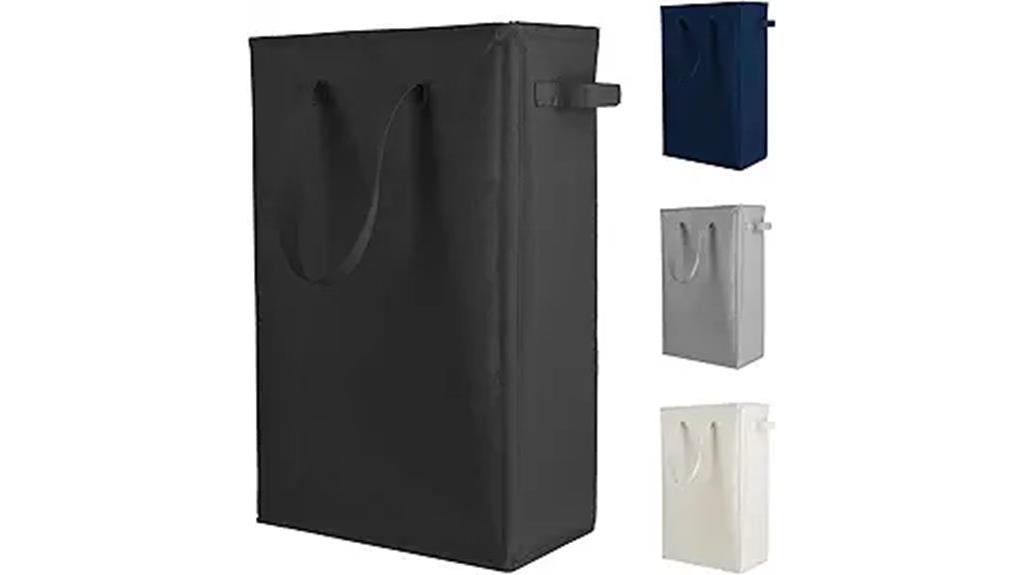 collapsible black laundry basket