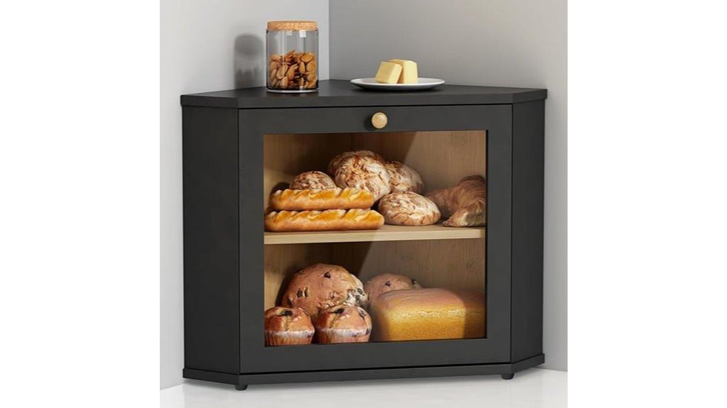 compact corner bread storage