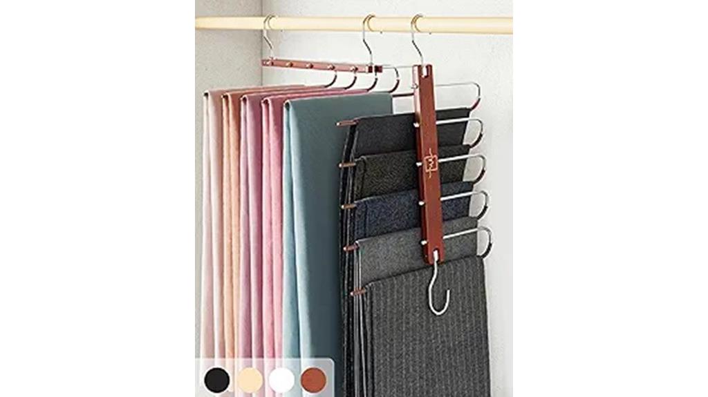 compact dual pair pants hangers