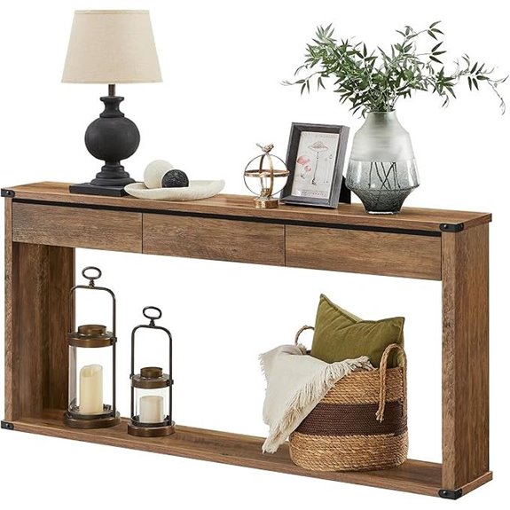 VASAGLE Narrow Entryway Table with Drawers