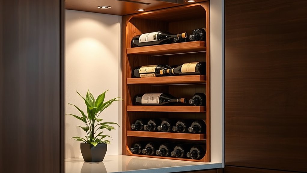 compact stylish wine storage