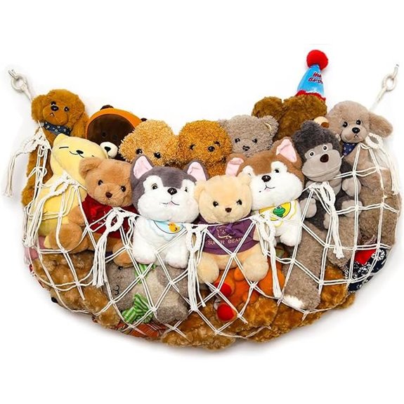 Stuffed Animal Storage Net Wall Hanging (Cream 49)