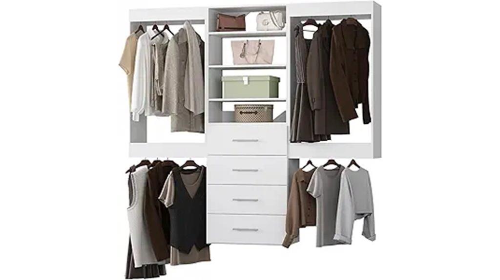 customizable walk in closet storage