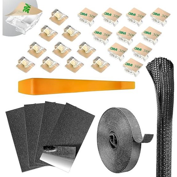 Dash Cam Cable Organizer Kit with Clips and Ties