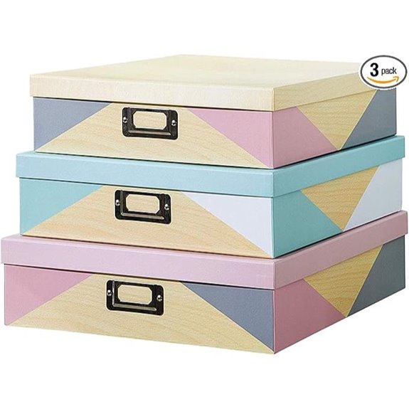 SLPR Decorative Cardboard Storage Boxes (Set of 3)