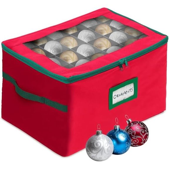 Holdn’ Christmas Ornament Storage Box with Dividers