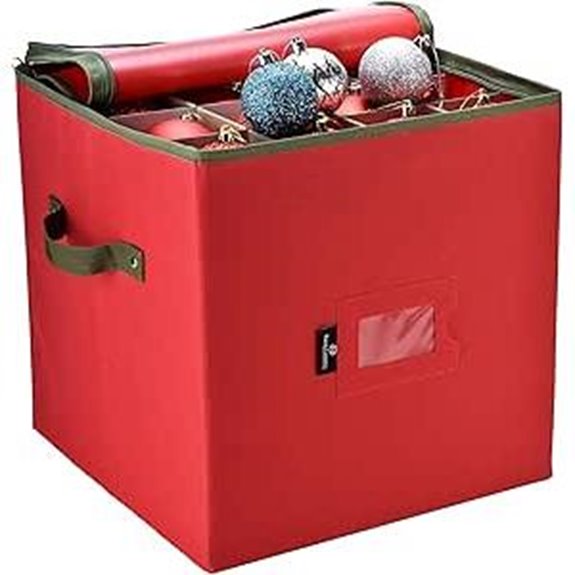 Holiday Ornament Storage Box with Dividers