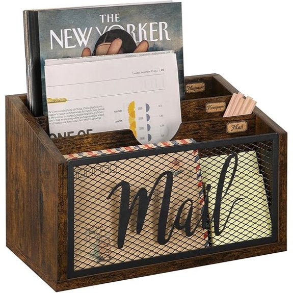 YINMIT Mail Organizer for Desk and Wall Mount
