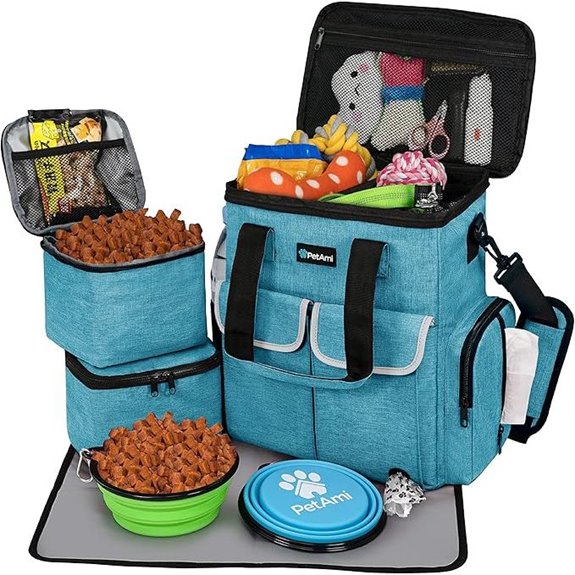 PetAmi Dog Travel Bag with Food & Accessory Kit