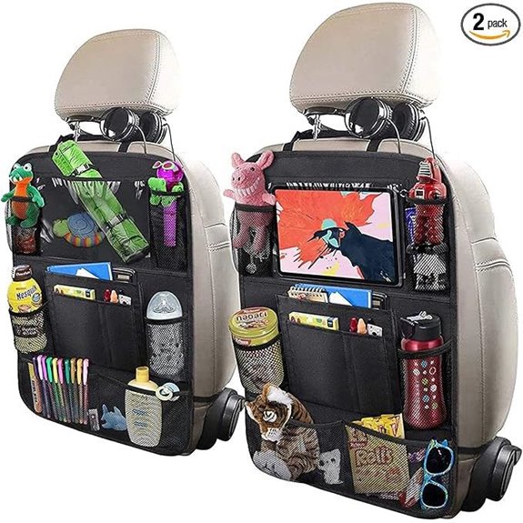 Car Backseat Organizer with 10 Table & Pockets (2 Pack)