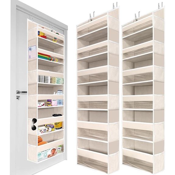 HOMELUX Over The Door Organizer with Pockets (2 Pack)