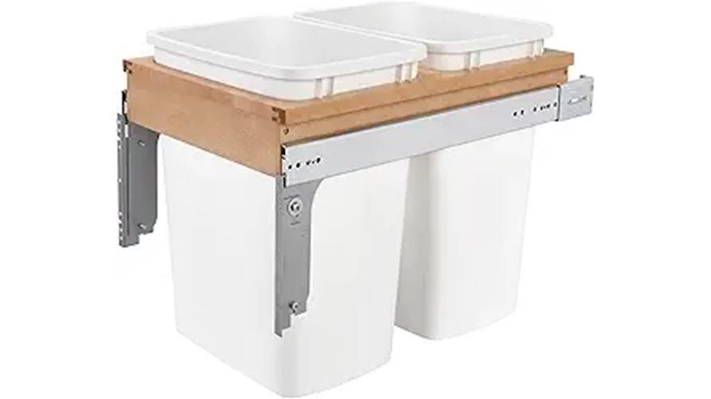 double pullout trash cans
