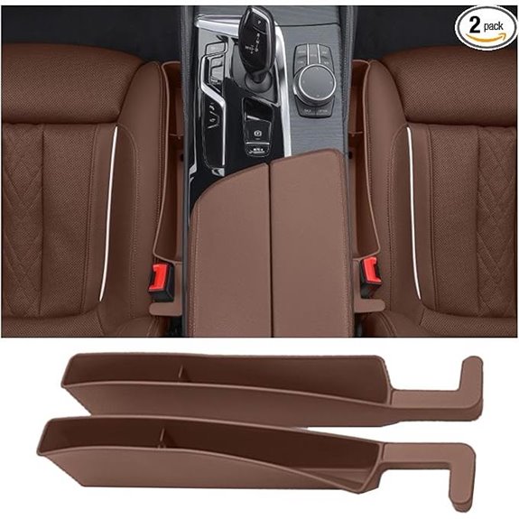 Car Seat Gap Organizer 2 Pack Universal Storage Box