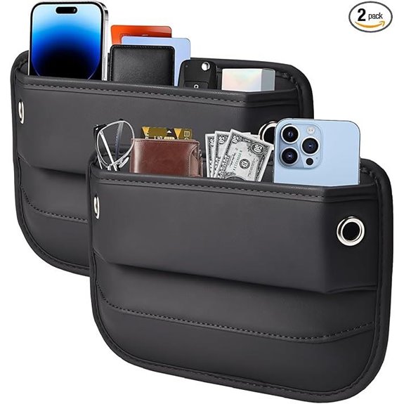 2 Pack Car Seat Gap Filler Organizer Set