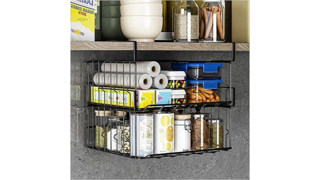 dual under shelf baskets