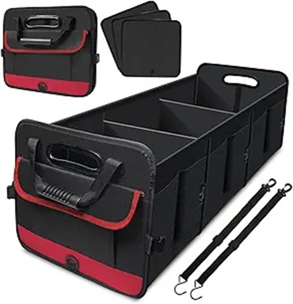 Heavy Duty Collapsible Car Trunk Organizer with Pockets