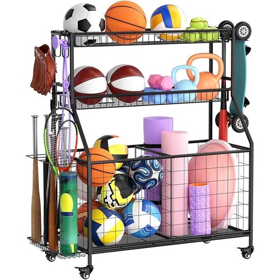 Heavy Duty Sports Equipment Garage Organizer