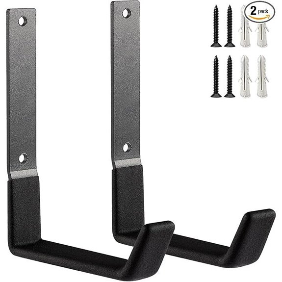 Heavy Duty Steel Wall Hooks (2 Pack)