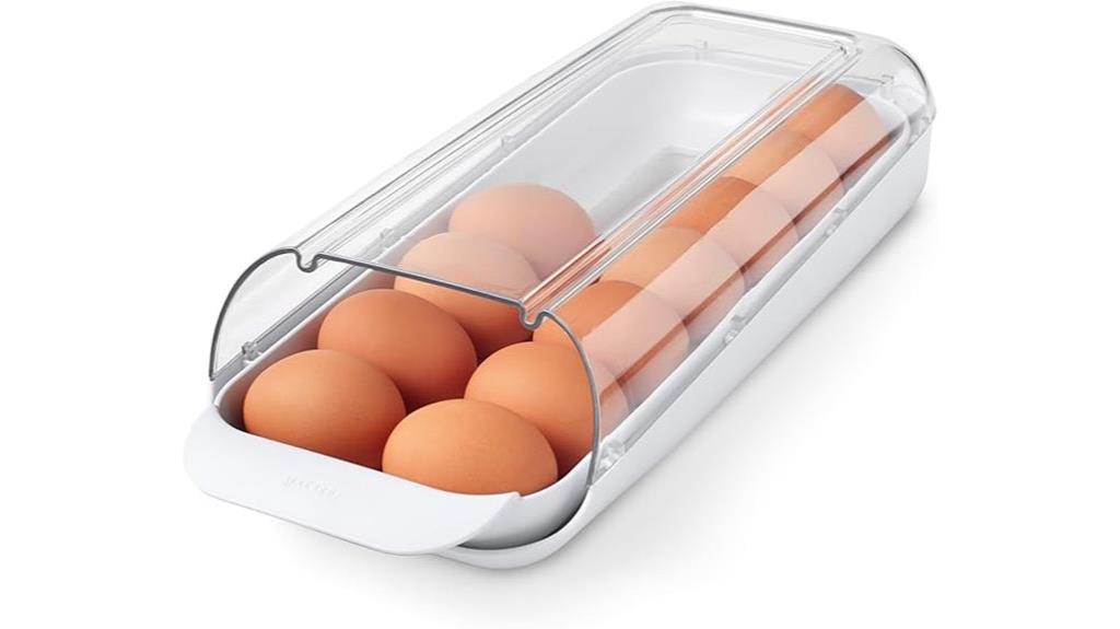 egg organizer with removable tray