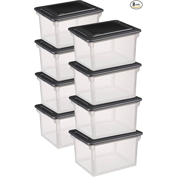 Sterilite 8-Pack Clear File Storage Boxes