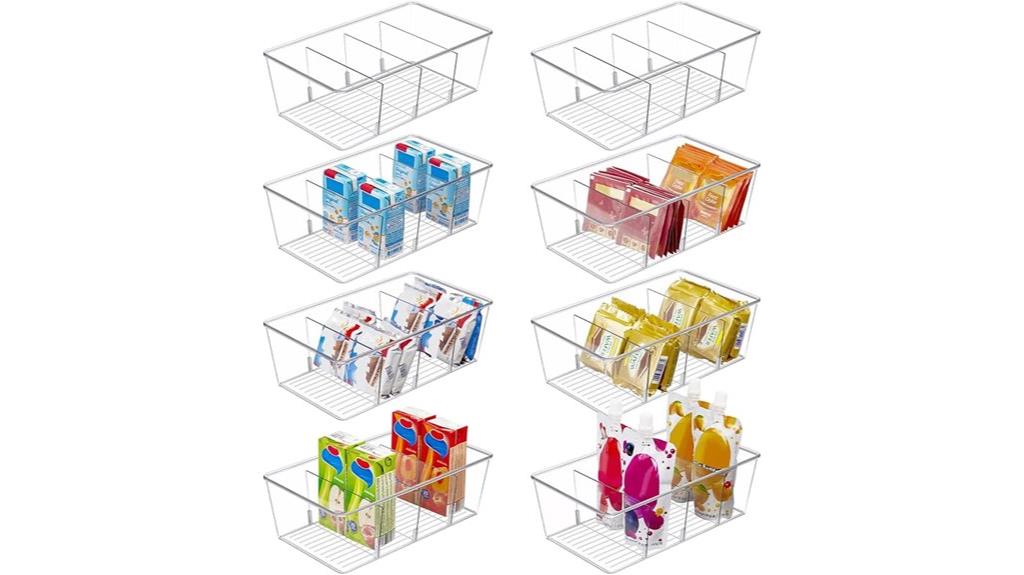 eight pack food storage bins