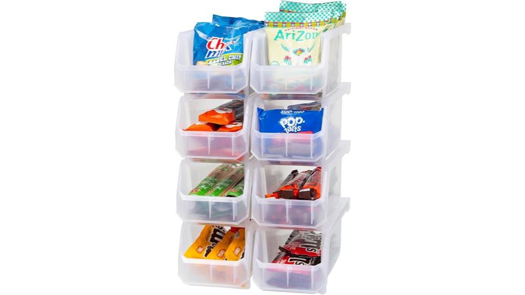 eight pack plastic storage