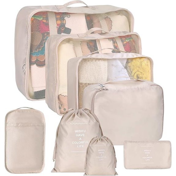 Kingdalux 8-Piece Travel Packing Cubes Set