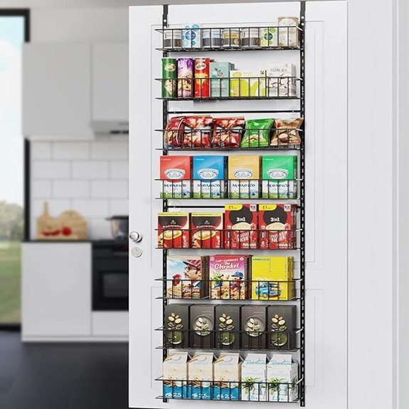 8-Tier Over-the-Door Pantry Organizer Shelf