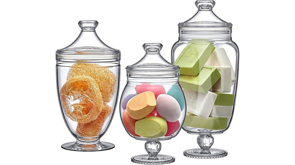 elegant acrylic storage containers