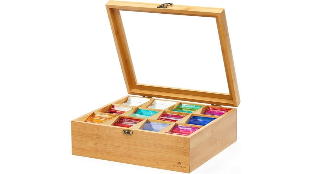 elegant bamboo tea storage