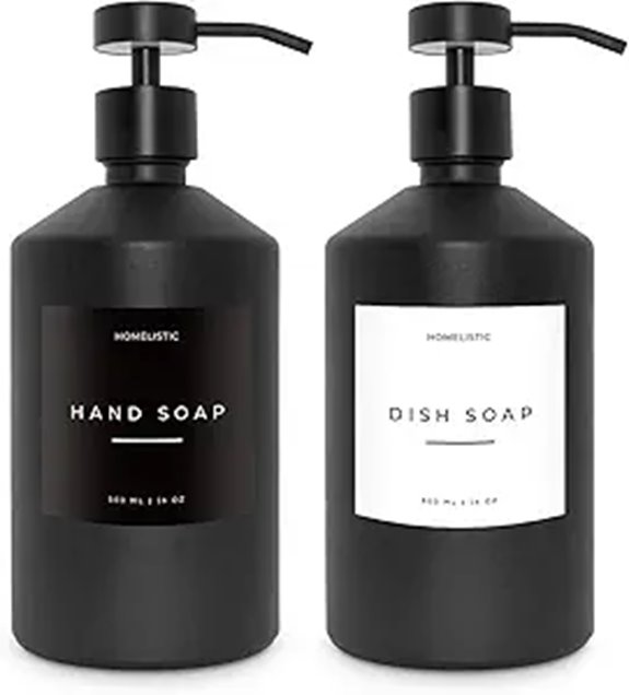 Luxury Glass Soap Dispenser Set of 2