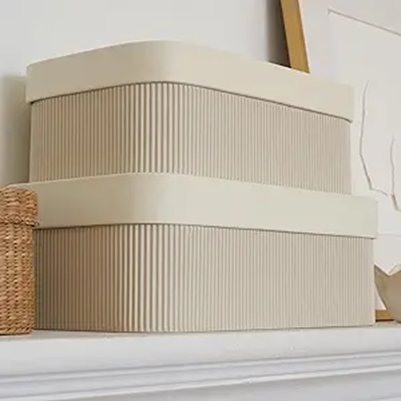 Decorative Storage Boxes with Lids Set of 2