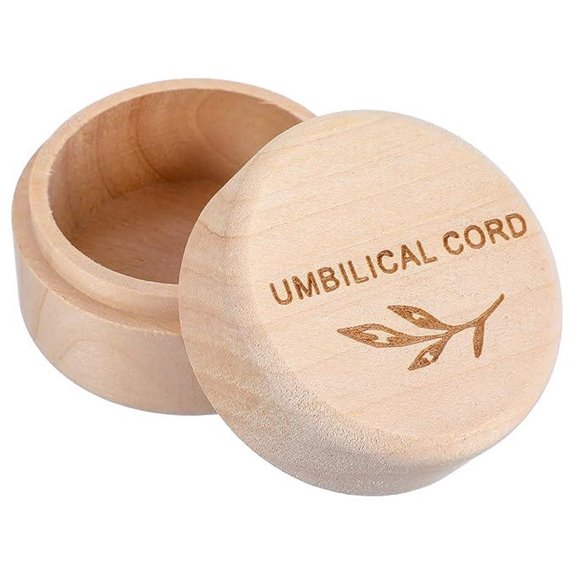 Engraved Wooden Umbilical Cord Memorial Baby Keepsake Box