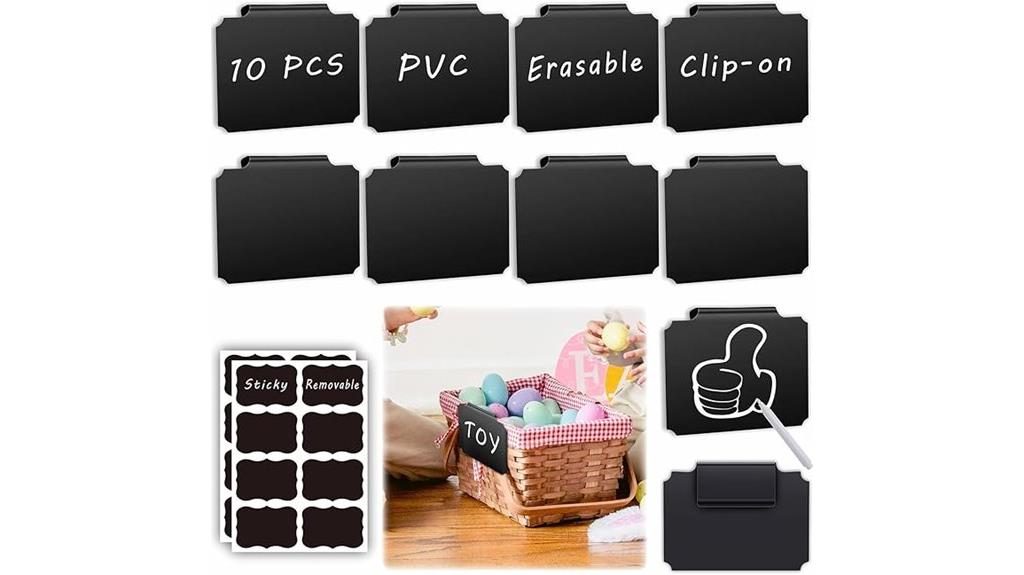 erasable plastic basket labels