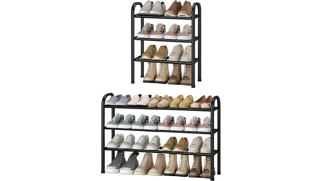 expandable 3 tier shoe organizer