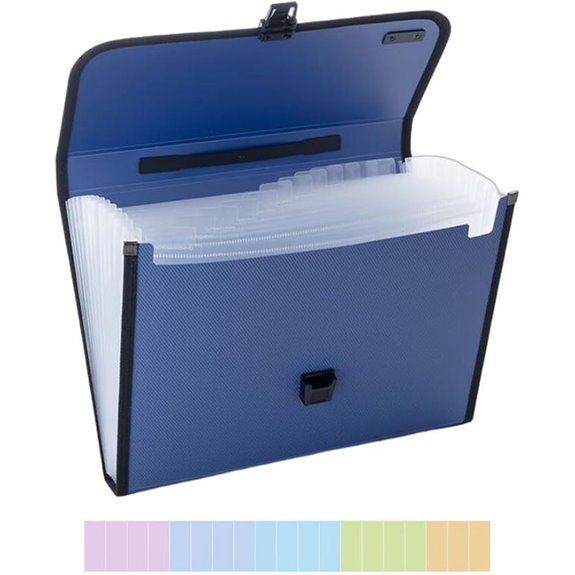 M&G 12-Pocket Expandable Accordion Folder with Labels