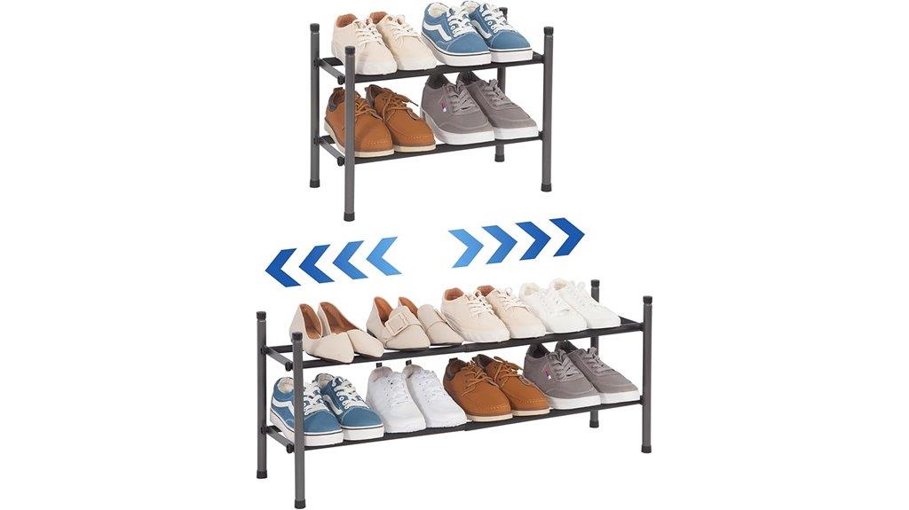 expandable shoe rack