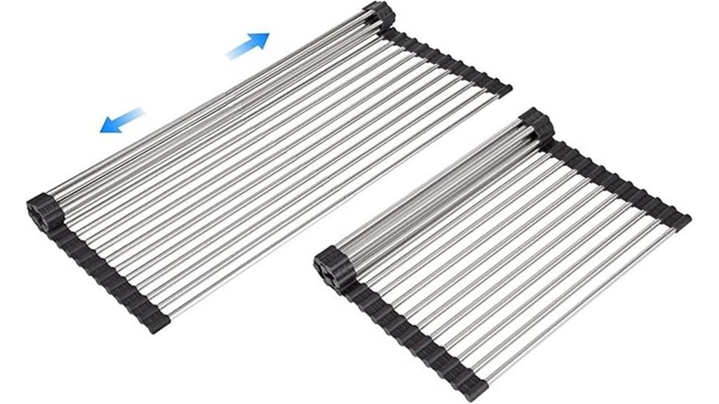 extendable heat resistant dish rack